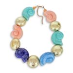 Thetis handmade ceramic shell necklace