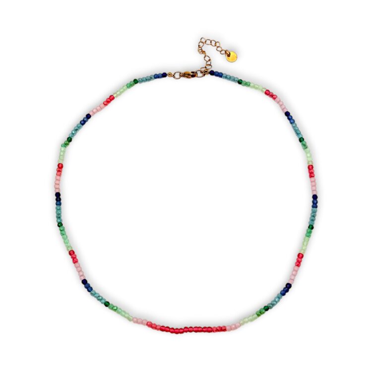 Confetti Coast Necklace με πολύχρωμες κρυστάλλινες χάντρες.