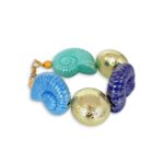Thetis ceramic shell statement bracelet