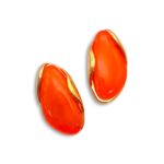 Noelle Coral ατσάλινα σκουλαρίκια με coral marble εφέ