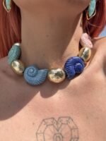 Thetis handmade ceramic shell necklace