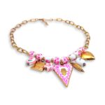 Belladonna Pink – Charm Necklace with Ceramic Beads & Charms
