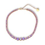 Rainbow Queen Purple – Purple & Clear Zircon Choker