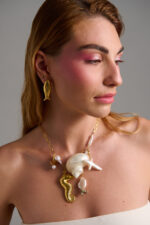 Léonie Gold stainless steel fish earrings