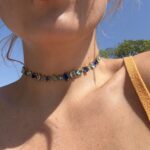 Look Me Crystal Blue Blue Crystal Choker.
