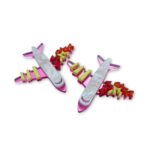 Handmade Dream Flight airplane earrings in pink mirror plexiglass